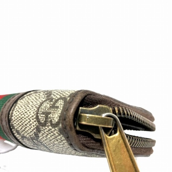 Gucci Gucci Ophidia Coin Case Brown Leather Trim Leather Coin Case 597613 - Picture 4 of 9